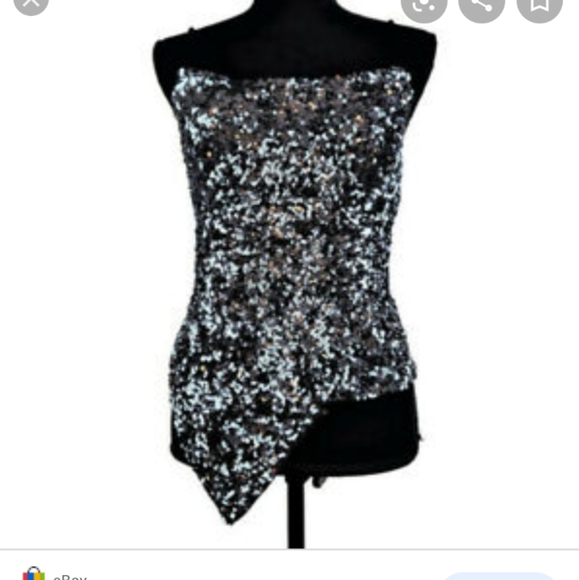 🖤caché All Sequin Bustier - Picture 4 of 11